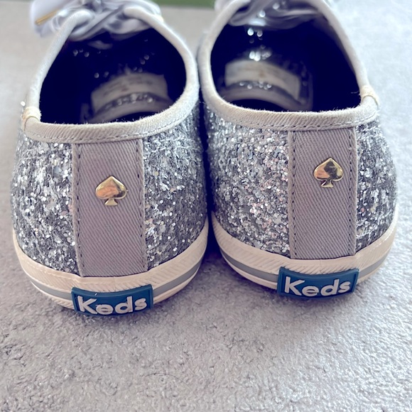 Kate Spade Silver Glitter Sneakers - Picture 7 of 9